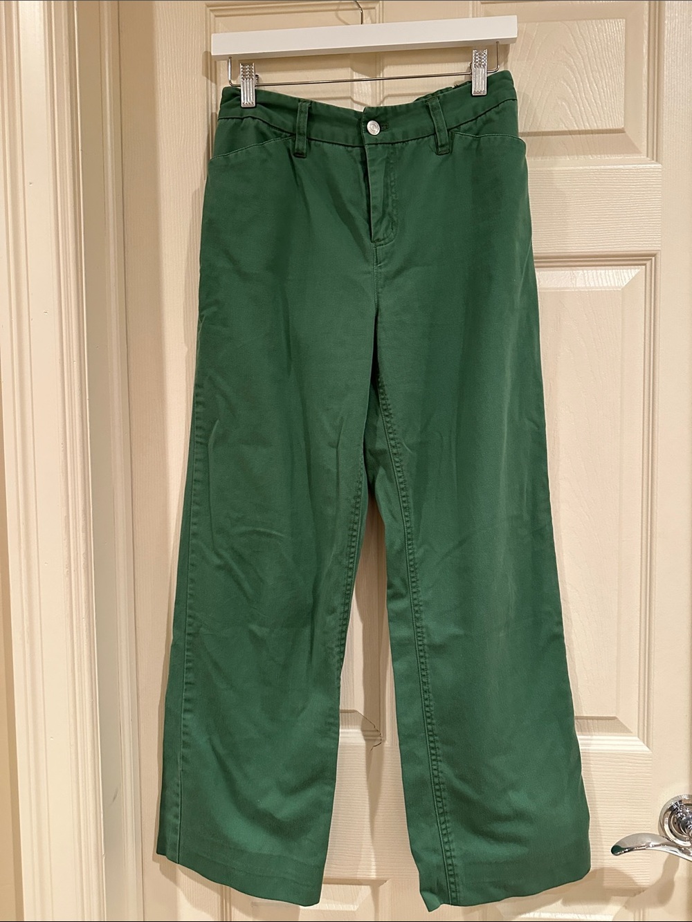 Chadwicks Forest Green Wide-Leg Chinos